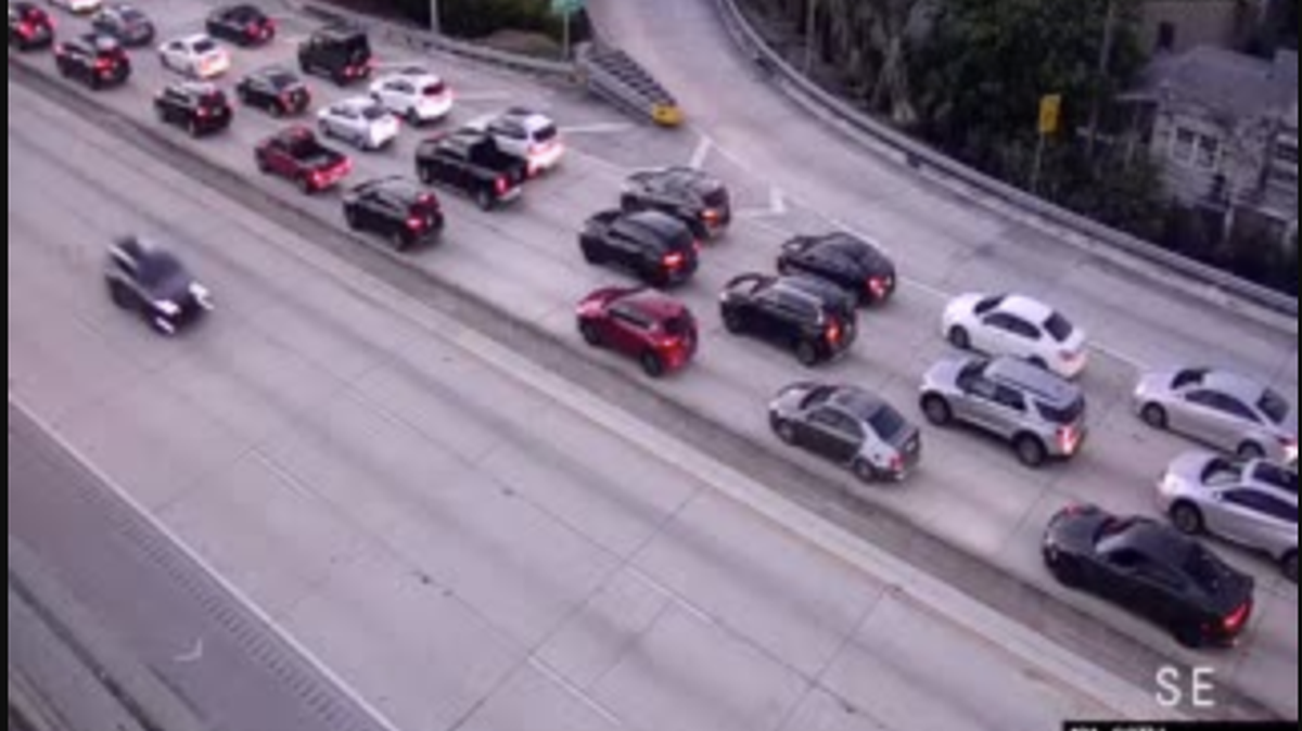 A crash closed all eastbound lanes on the Julia Tuttle Causeway early Friday.