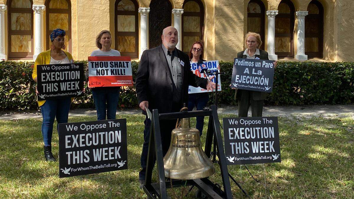Abraham Bonowitz, executive director of the national group Death Penalty Action, speaks at Coral Gables United Church of Christ to launch a statewide campaign inviting faith communities to speak out against the death penalty.