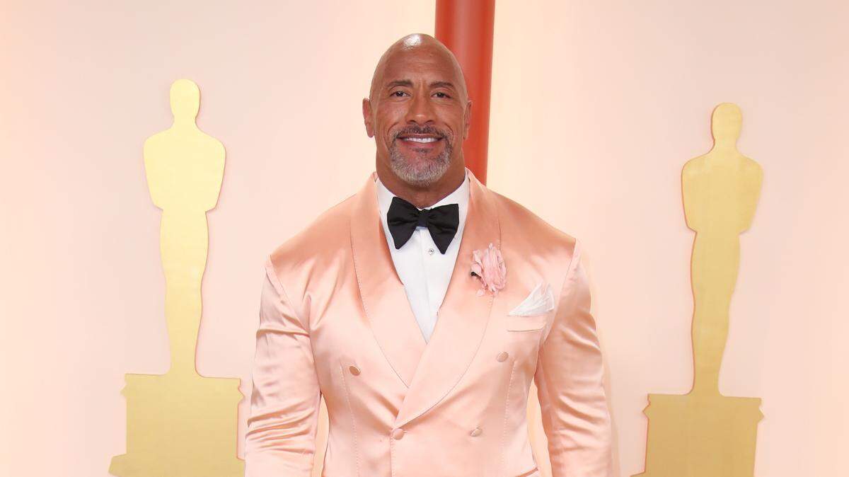 Dwayne Johnson arrives at the 95th Academy Awards at the Dolby Theatre at Ovation Hollywood in Los Angeles on Sunday, March 12, 2023.