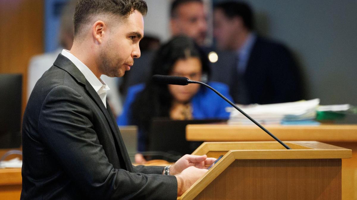 Last month, Miami resident Damian Jane spoke against a proposal to cancel the November 2025 election and moves it to 2026, during a Miami City Commission meeting.