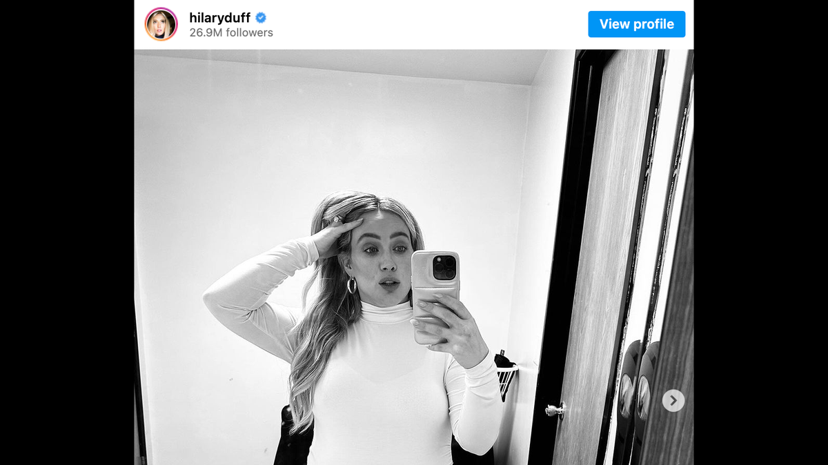 Hilary Duff has a message for her friends as she nears the end of her fourth pregnancy.