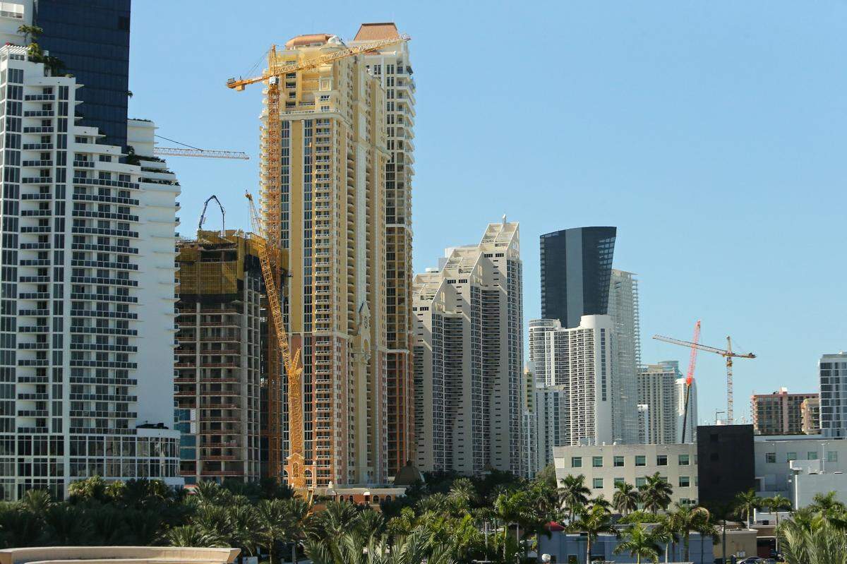 A view of the Sunny Isles Beach skyline on Tuesday, July 23, 2019.