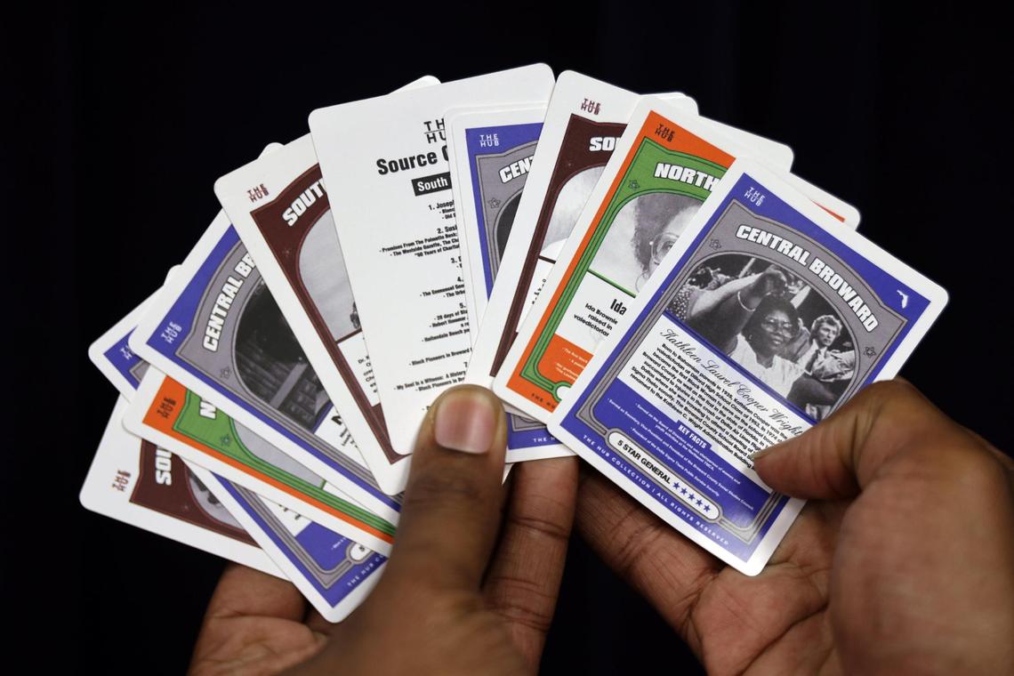 A look at the Black Broward Flashcards which have information about famous landmarks and leaders from Broward County.