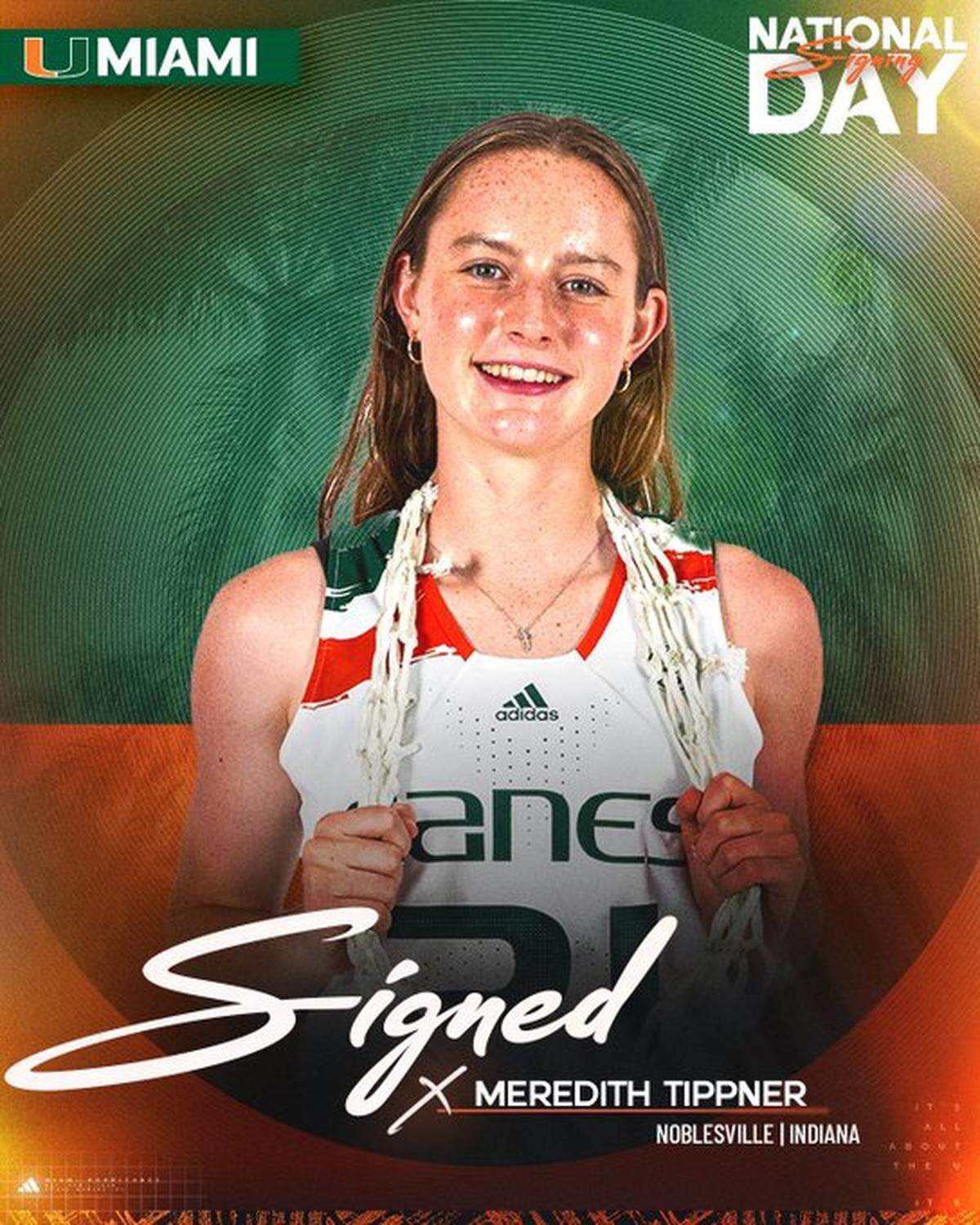 Meredith Tippner signed with the University of Miami.