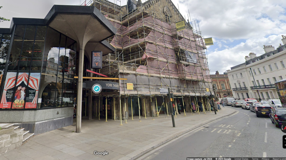 A sinkhole opened in front of the York Theatre Royal, revealing medieval history underneath.