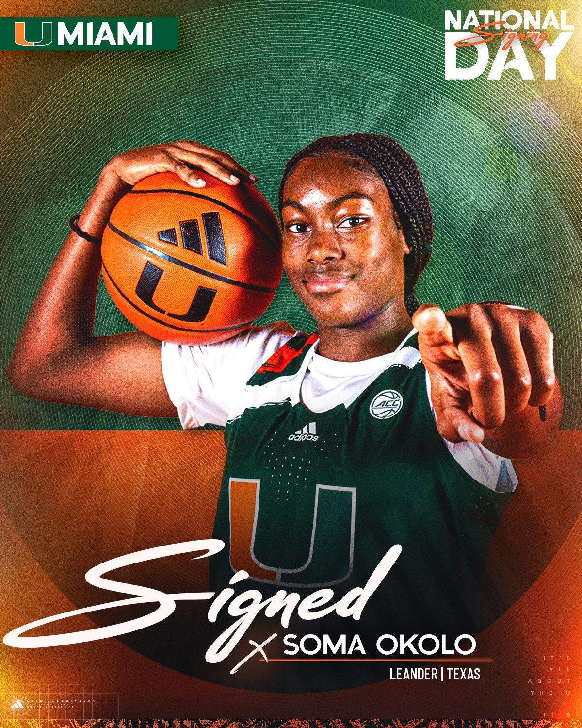 Somo Okolo signed with the University of Miami.