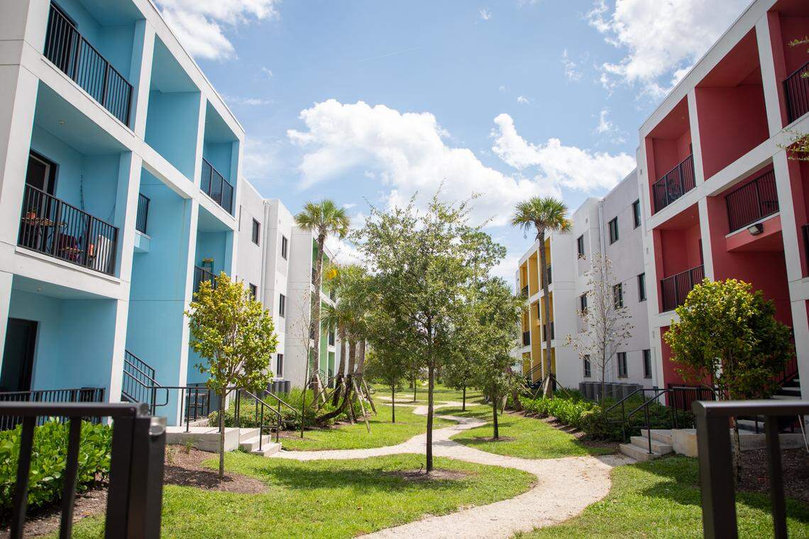 The apartment complex on 4290 Lakewood Road is built from a brand new recycled material on the market.