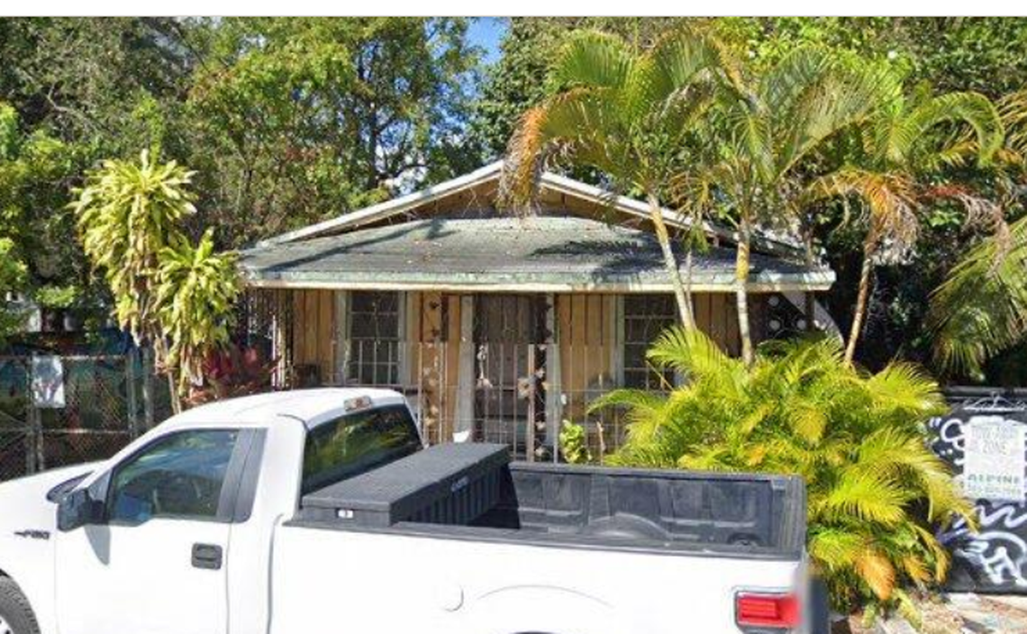 One of Pitbull’s childhood homes in Wynwood, which is set to be transformed into a new office building that would house the headquarters of his music label, Mr. 305 Records.