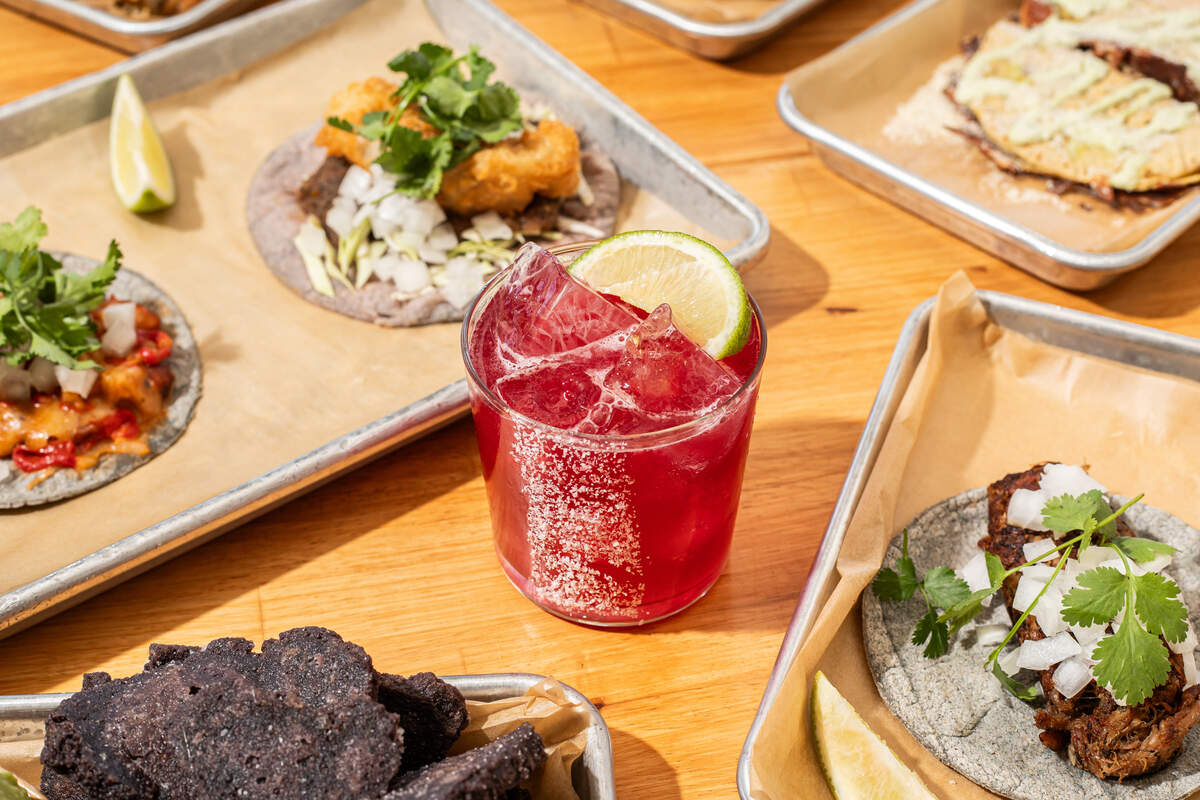 The hibiscus margarita at Taquiza Mexican restaurant in Miami Beach.