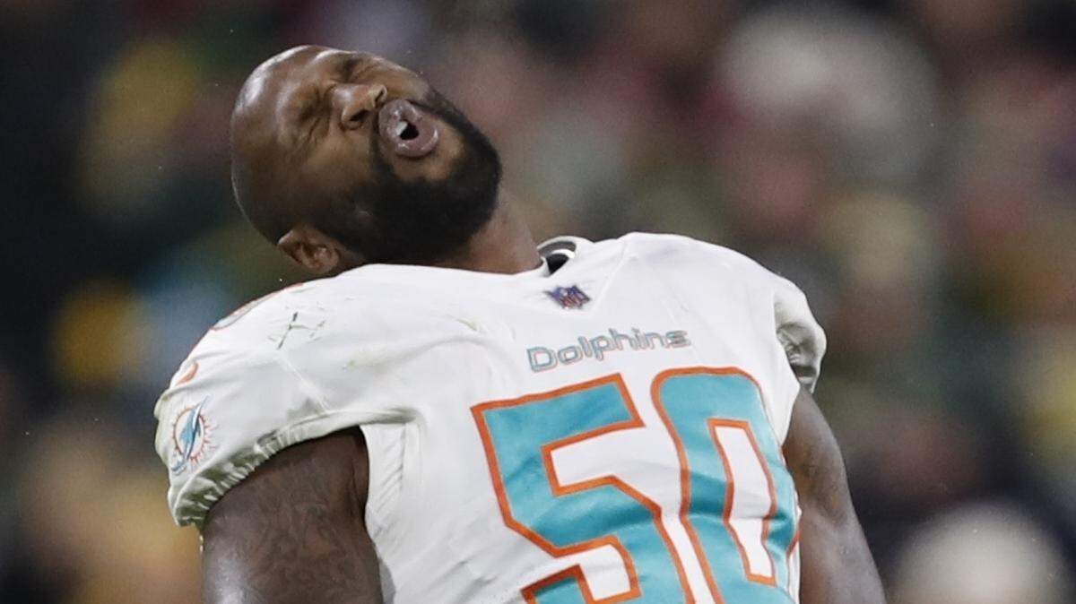 Dolphins defensive end Andre Branch has had an underwhelming season, but he hasn’t gotten any help from the officials.
