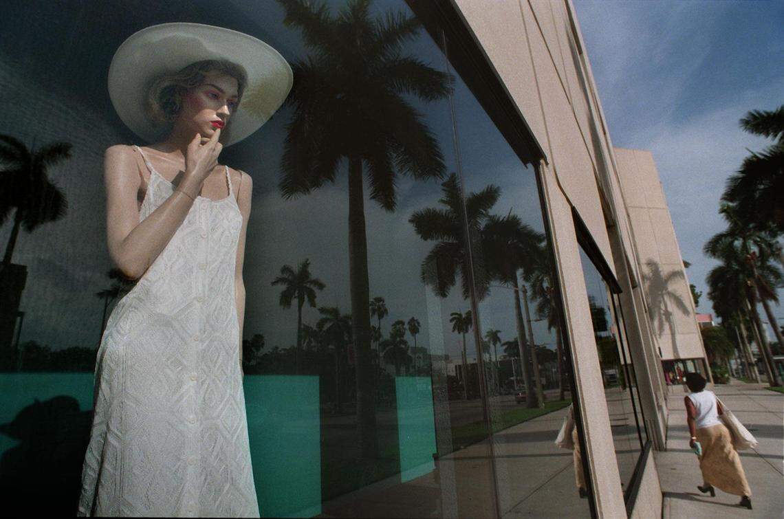 Unable to renegotiate a lease with the Omni mall, J.C. Penney announced the closing of their store. This is one of the department store’s windows facing Biscayne Boulevard.