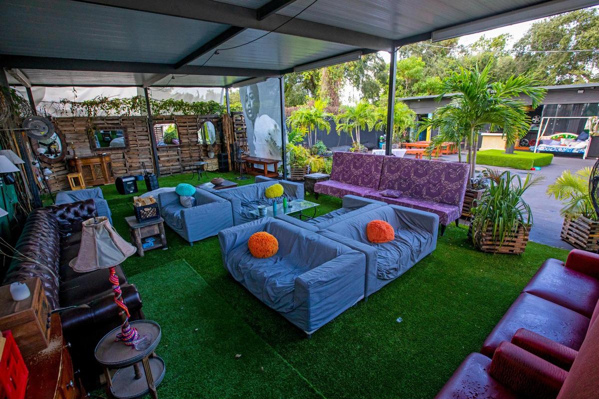 A stage and seating area reserved for performances at the MUCE campus in Little Haiti. Miami Urban Contemporary Experience aims to bolster art in the community through exhibitions, workshops and cultural offerings and festivals.