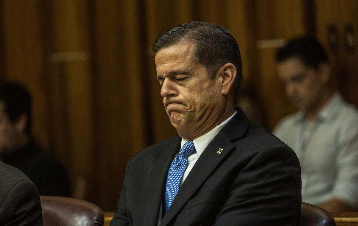 Defendant George Pino reacts, during a motion hearing, as he is facing vessel homicide charges related to the 2022 boat crash that killed an Our Lady of Lourdes Academy student, in front of Judge Marisa Tinkler Mendez at Courtroom 4-6 in the Richard E. Gerstein Justice Building, on Wednesday, May 27, 2026.
