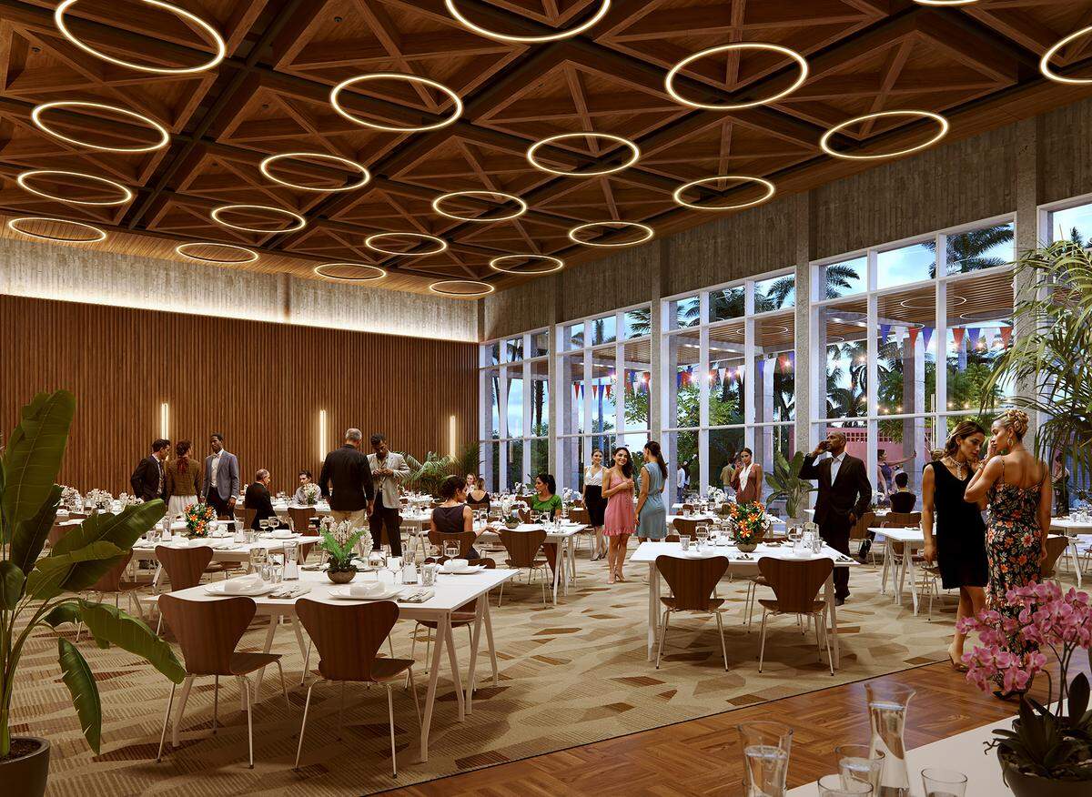 Rendering of a venue view at the Benjamín León Jr. Building at FIU.