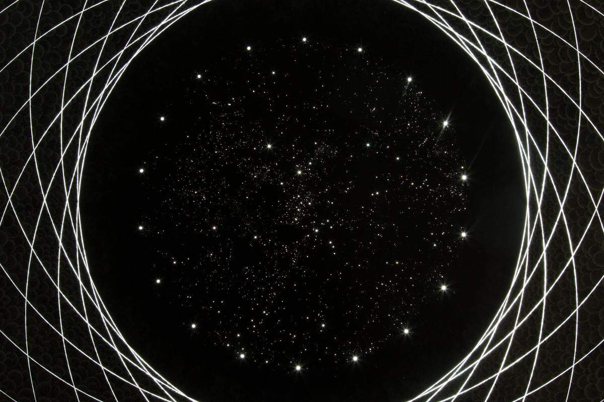 A detail from Carol Prusa’s “Nebula,” on display at the Boca Raton Museum of Art through Jan. 19, 2020.