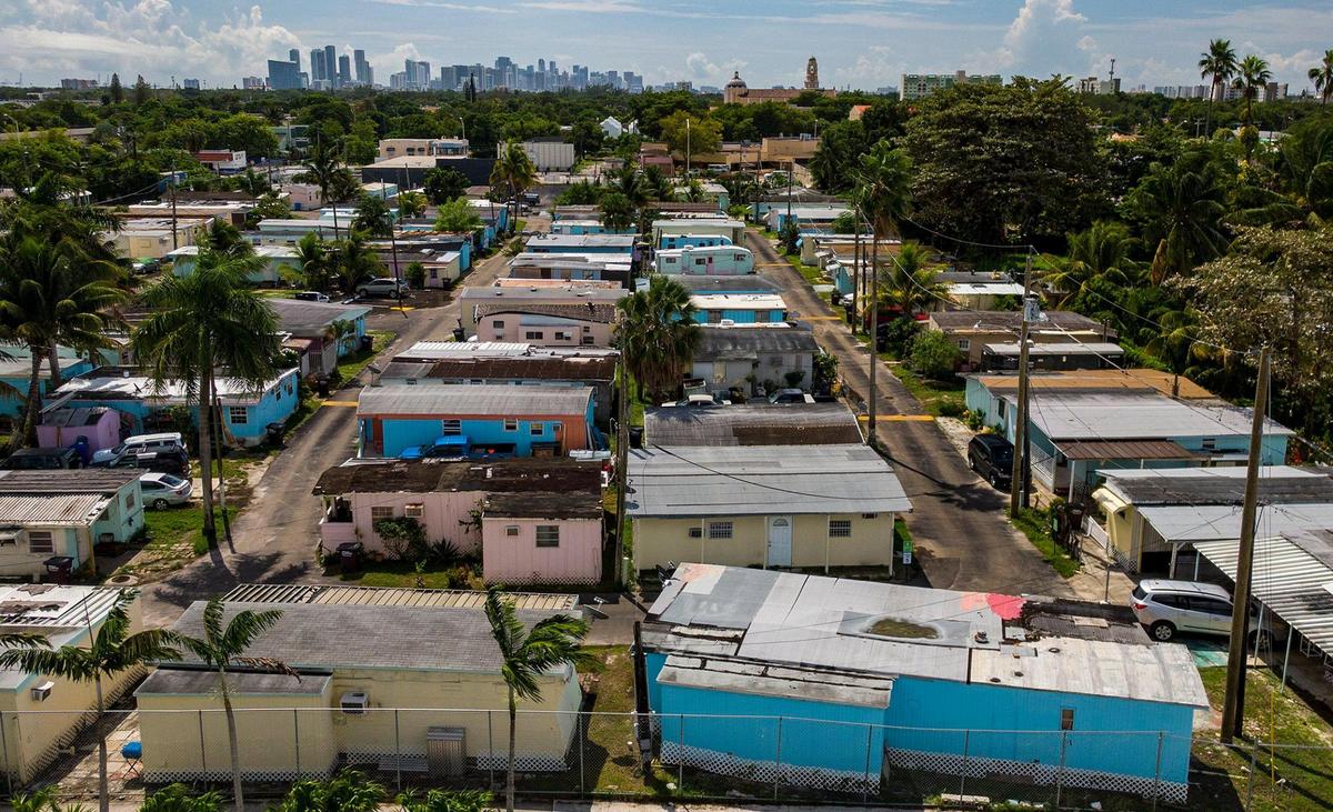 The Little River Mobile Home Park in North Miami, Florida, on Thursday, October 1, 2020