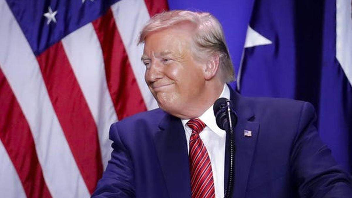 President Trump smiles on Sept. 22 as he and Australian Prime Minister Scott Morrison mark the opening of an Australian-owned plant in  Ohio. 