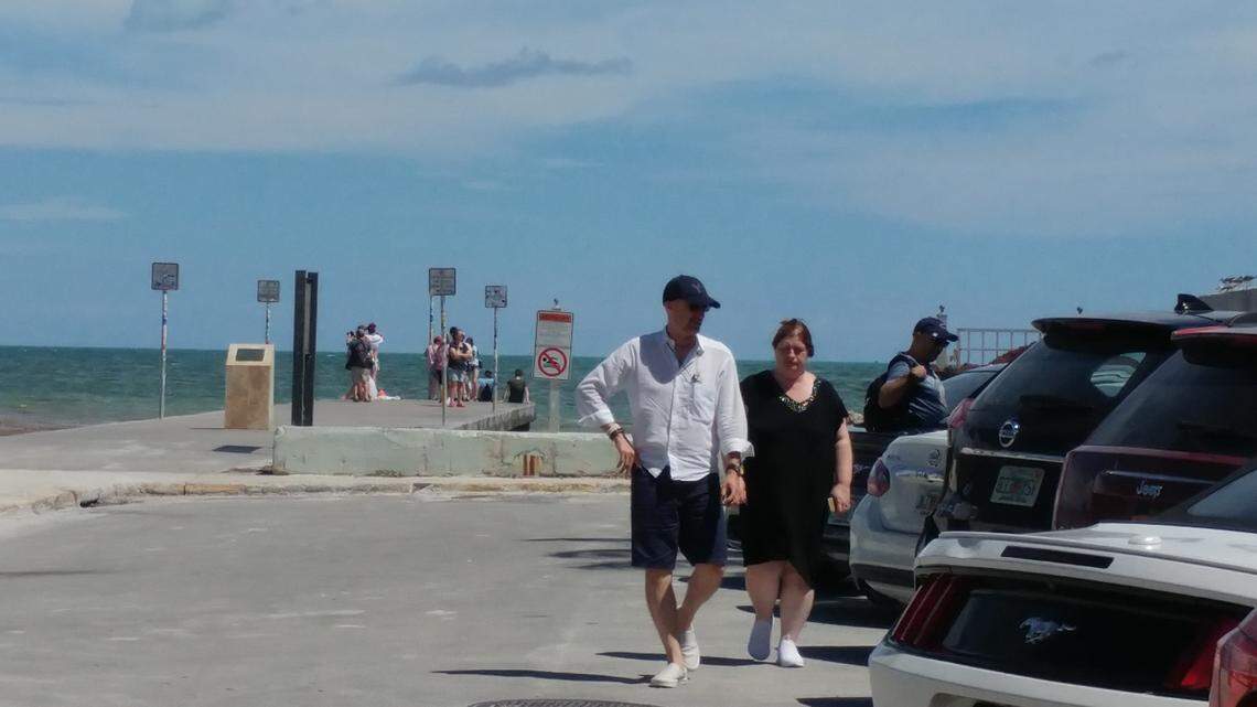 Tourists walk along the 1400 block of Duval Street on Aug. 7, 2018, a spot that will become a “pocket park.”