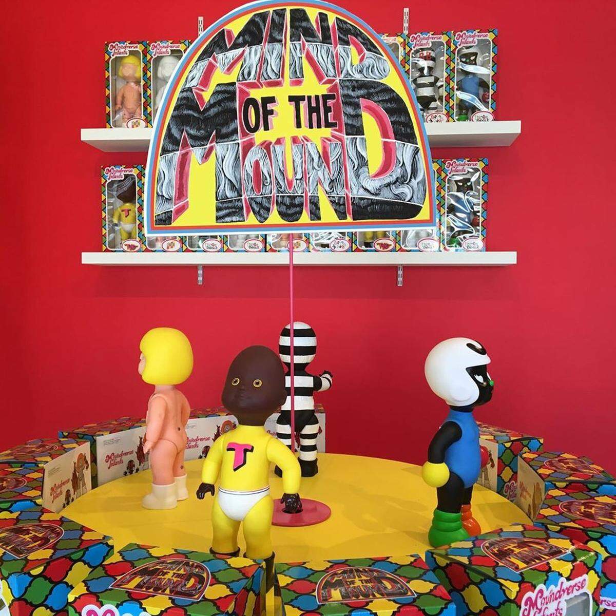 Torpedo Boy and other characters from Trenton Hancock Doyle’s Moundverse are on display at Locust Projects.
