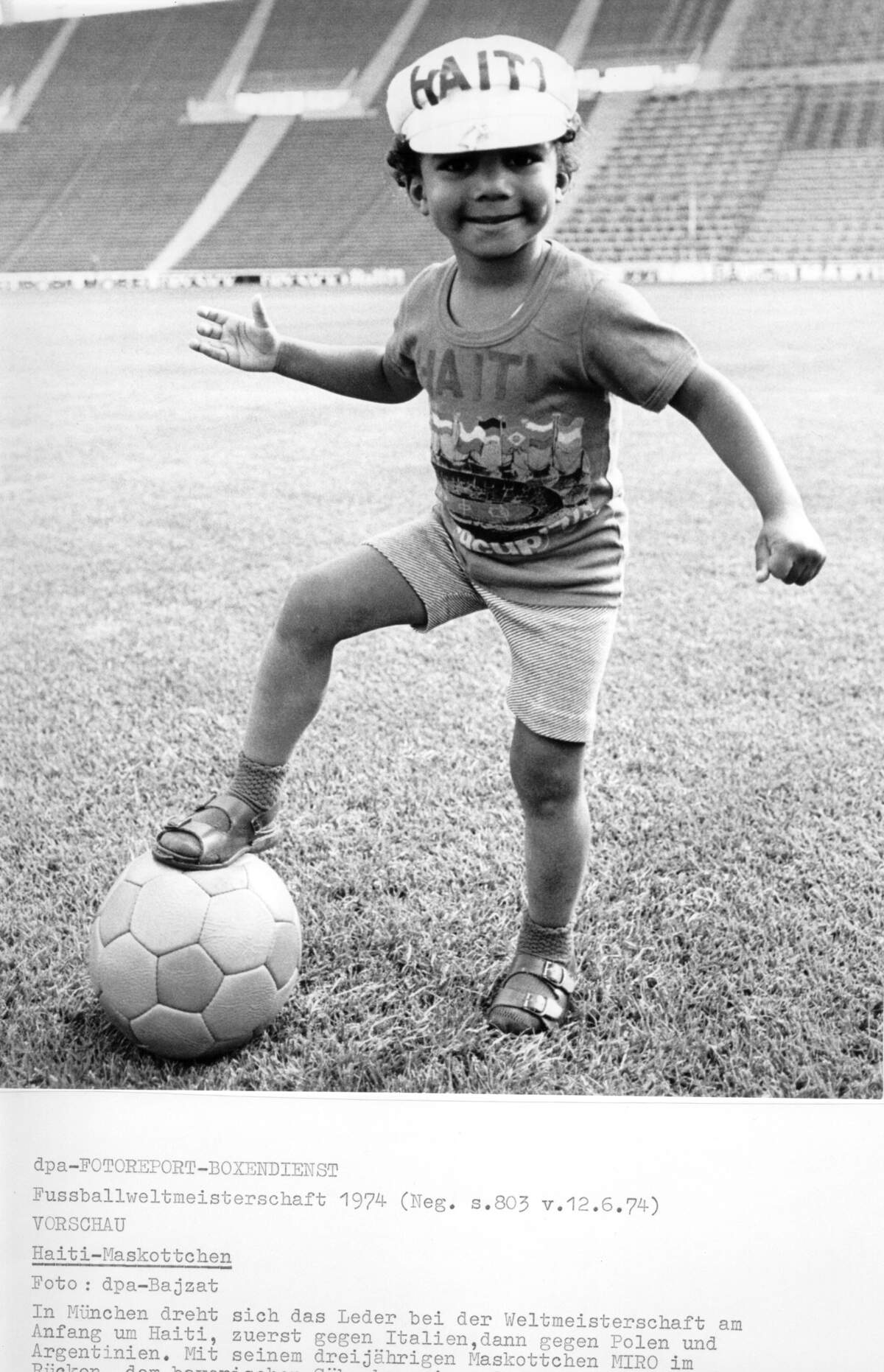 Miro Magloire, 3 1/2 years old at the time, had no idea why photographers were paying attention to him as Haiti’s 1974 World Cup team arrived in West Germany. He became the team’s unofficial mascot and is today an acclaimed choreographer in New York.