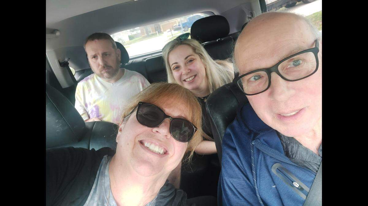 The family of Robert Bodack, a nonverbal autistic man who died in July, has filed a lawsuit over his death in Florida. In this provided photo, Robert Bodack is seen with his sister, Sara Bodack, in the back seat. His mother, Jeryl Bodack, and father, Kenneth Bodack, are in the front seats.