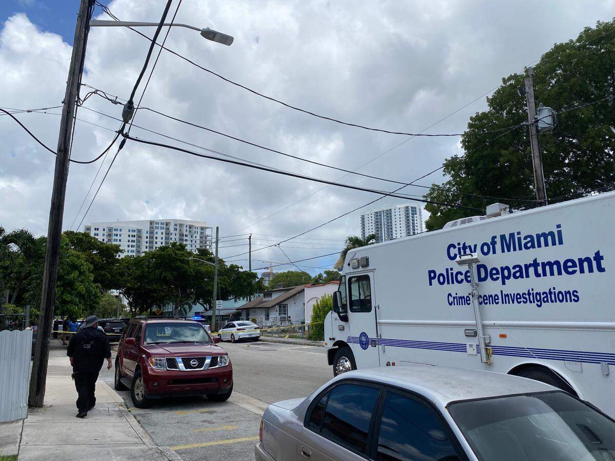 Miami police cordoned off an area near the Miami River as they investigate a shooting that may involve one if its officers, authorities said.