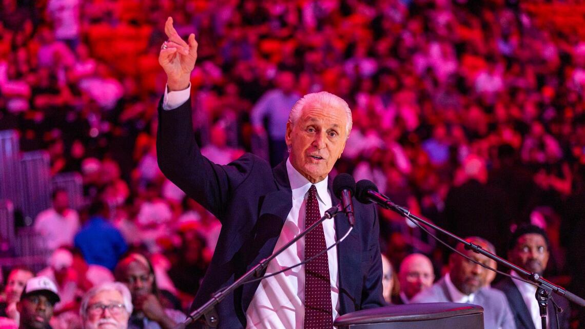 Heat loses opener, but night belongs to Riley and his legacy | Miami Herald