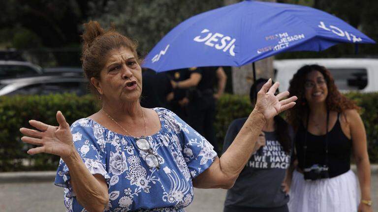 ‘People have lost everything’: Trailer park residents protest Miami commissioner