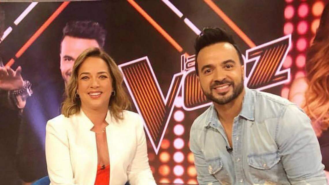Adamari Lopez and Luis Fonsi reunited on 'Un nuevo día.' Courtesy of Telemundo