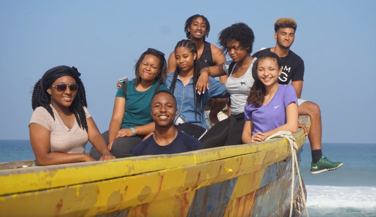 High school students participate in the Nyah Project fellowship in Ghana in 2016.