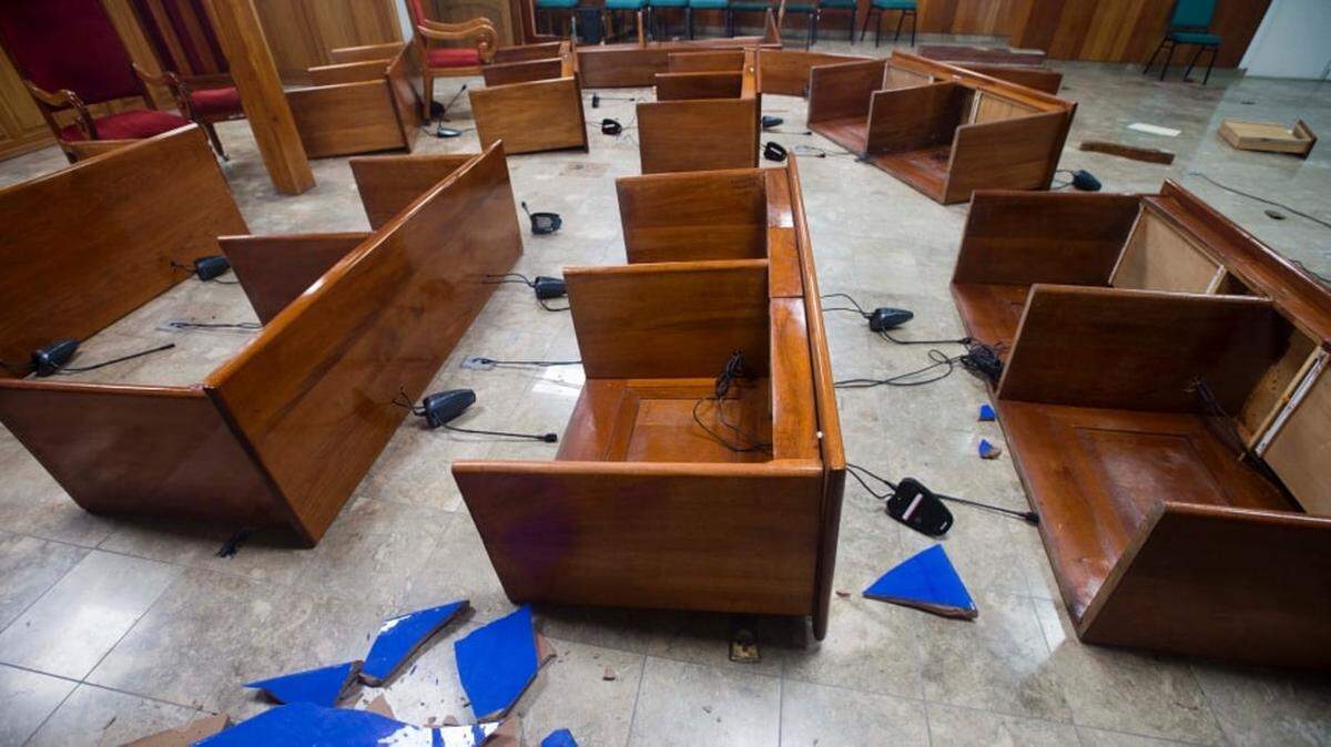 In May, opposition senators vandalized Haiti’s Senate in Port-au-Prince before interim Prime Minister Jean Michel Lapin arrived for his ratification.