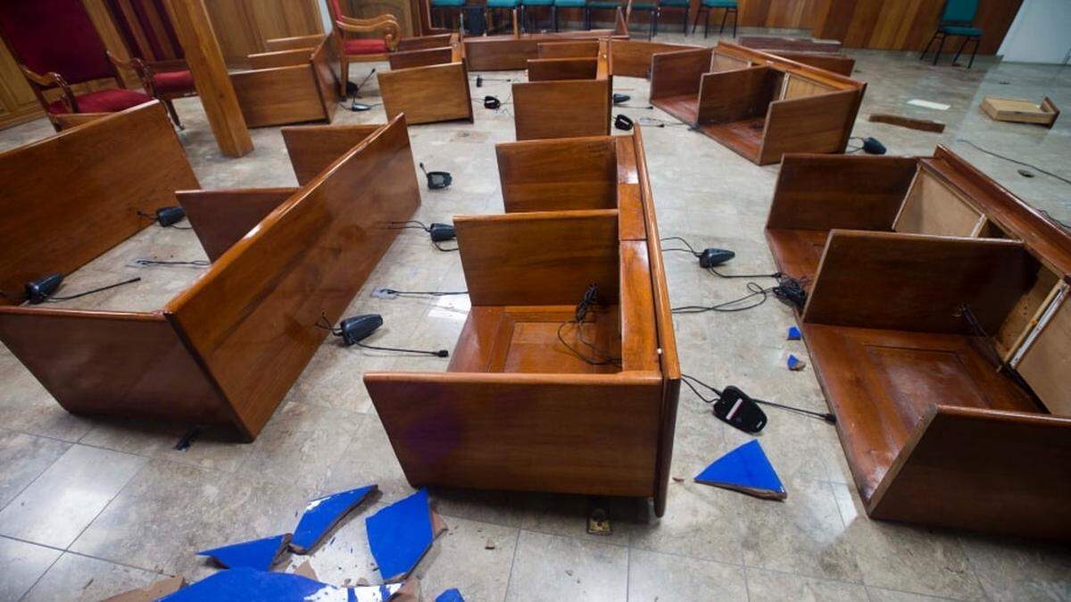 In May, opposition senators vandalized Haiti’s Senate in Port-au-Prince before interim Prime Minister Jean Michel Lapin arrived for his ratification.