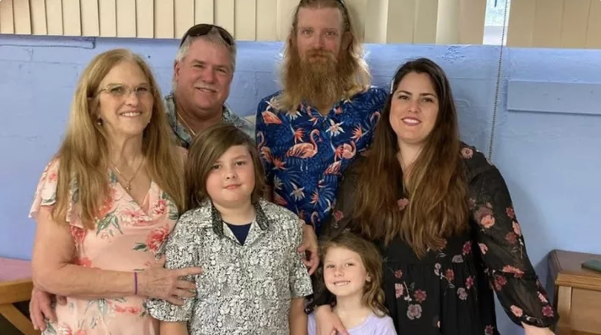 A family of four was forced out of their home after flood waters raised above its foundations and above the windows, they said in a donation campaign.