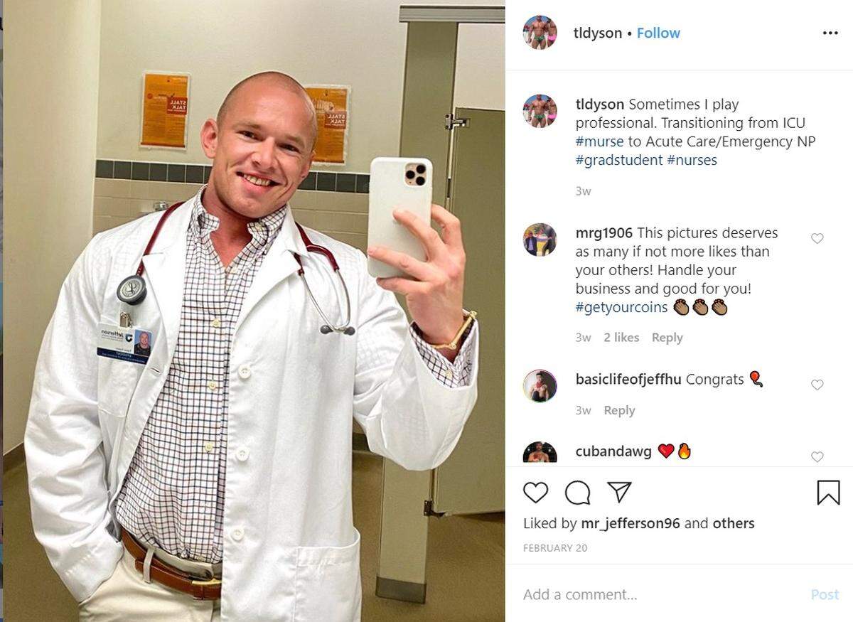 Travis Dyson, pictured on his Instagram account.