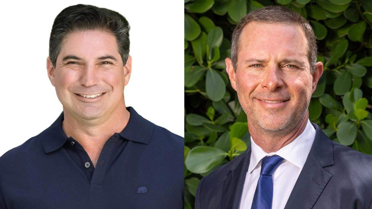 South Miami commissioner candidates Daniel Guerra and Danny Rodriguez