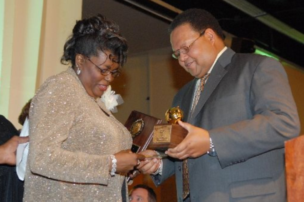 In this Jan. 30, 2007 file photo, Joan Sharperson was presented the Teacher of the Year award by Superintendent Rudy Crew.