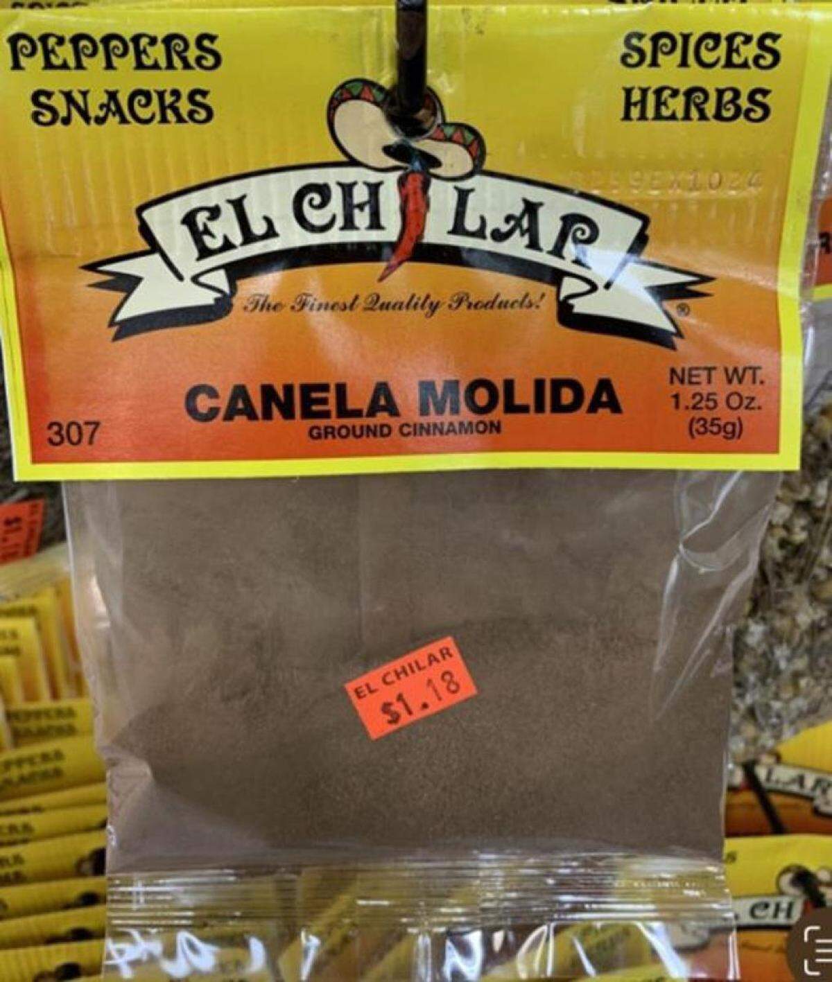 El Chilar Canela Molida (ground cinnamon)
