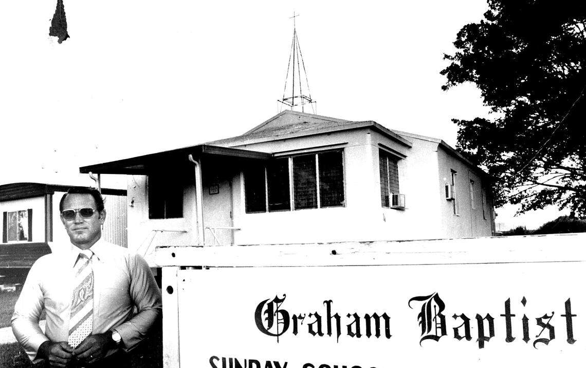 The Rev. Melbron Self, known as Brother Gene, ministered to Pennsuco's tiny congregation in this one-room church.