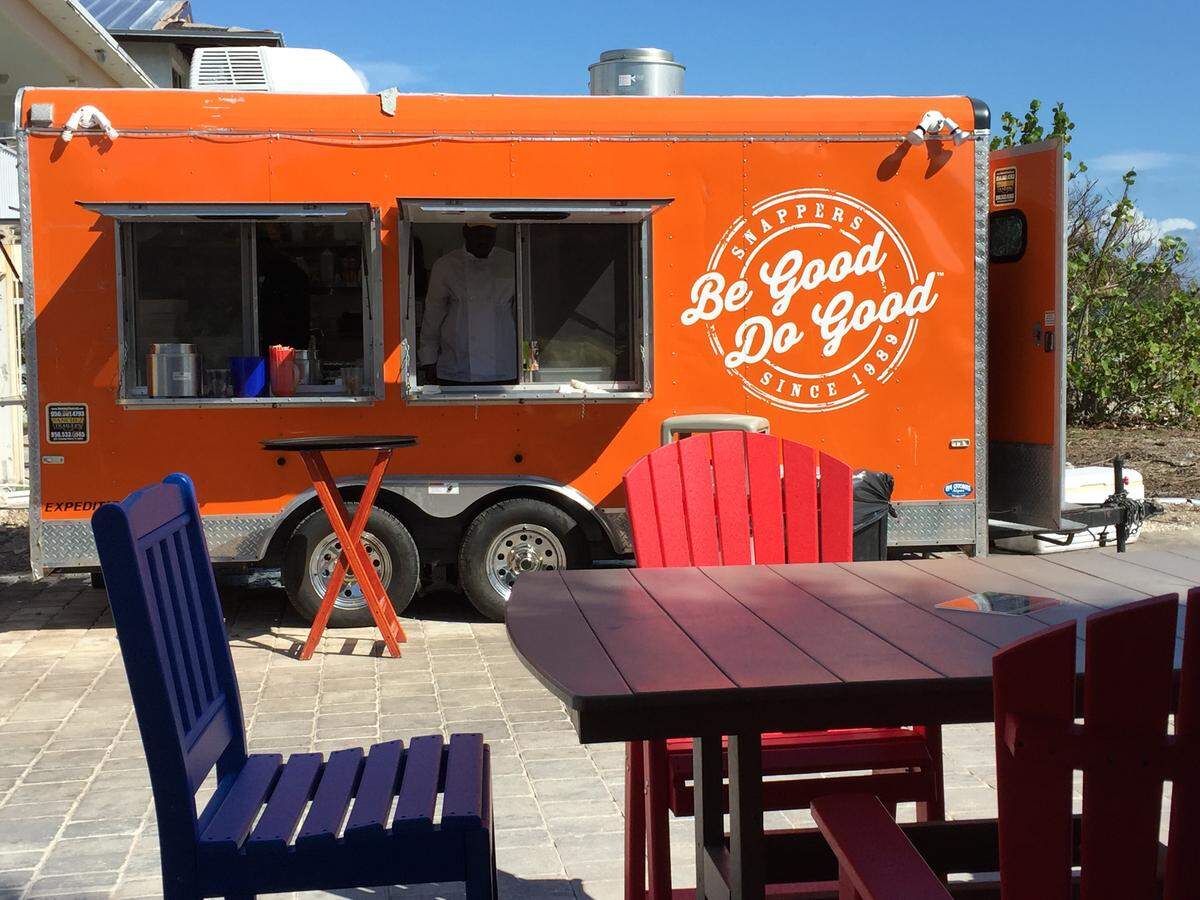 Shortly after Hurricane Irma, Snappers Waterfront restaurant showed true Keys resiliency, serving good from a barbecue grill and a food truck.