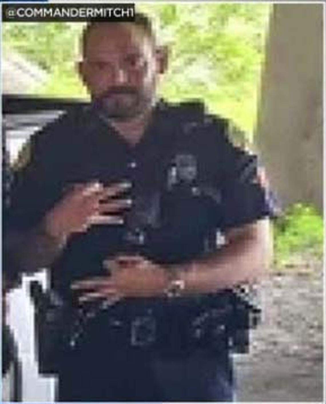 Miami Police Officer Daniel Ubeda has been suspended after being photographed standing in uniform with officers after a weapons bust, openly making a gesture often associated with white power advocates. The union dismissed the gesture as a joke for his supervisor, who is Black, about the group’s name, “B Shift Six.”