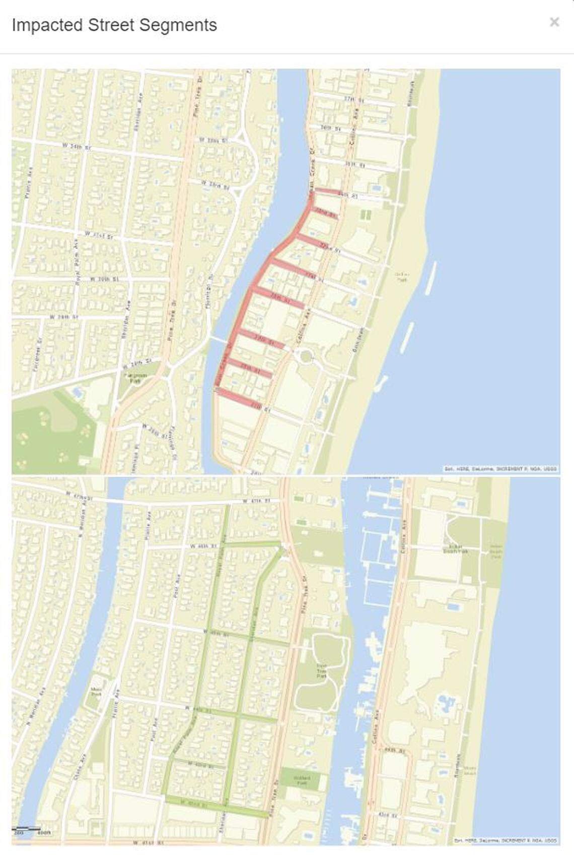 Miami Beach offers free temporary parking accommodations during king tides for residents who park on certain affected streets.