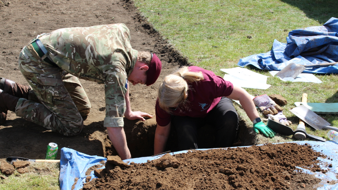 The collaborative project brought together veterans, current soldiers and volunteers at a manor house in England.