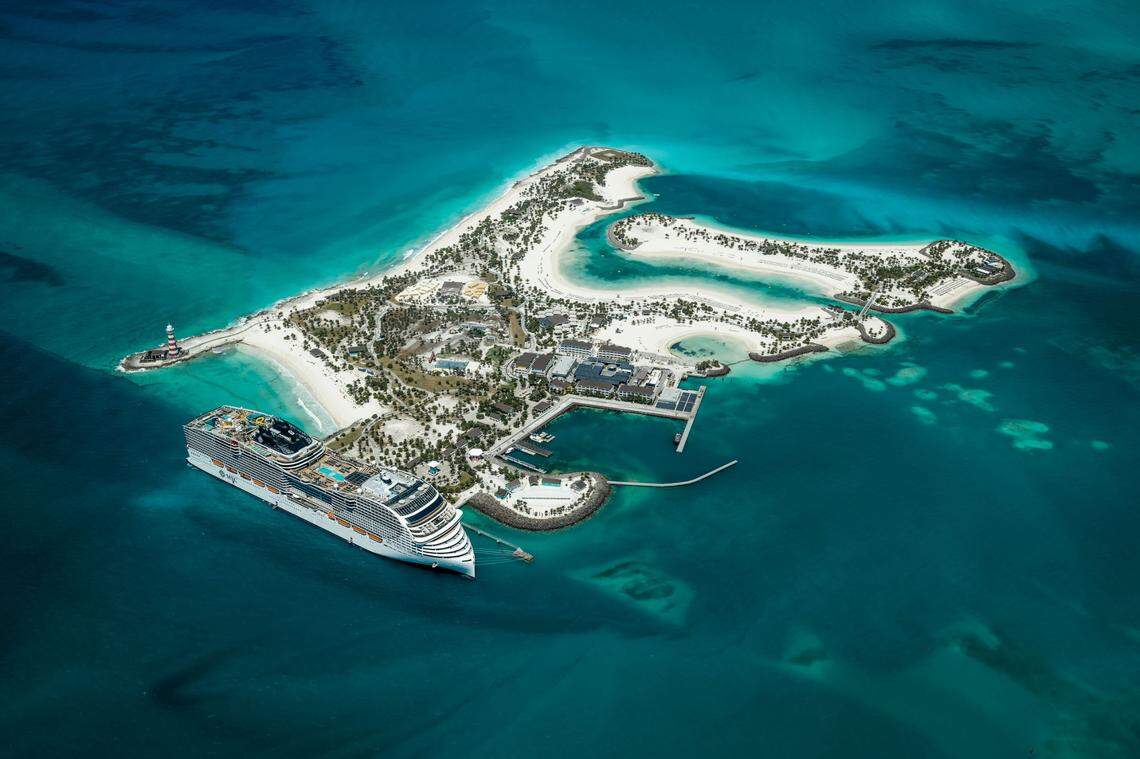 Ocean Cay island MSC Marine Reserve in April 2025.