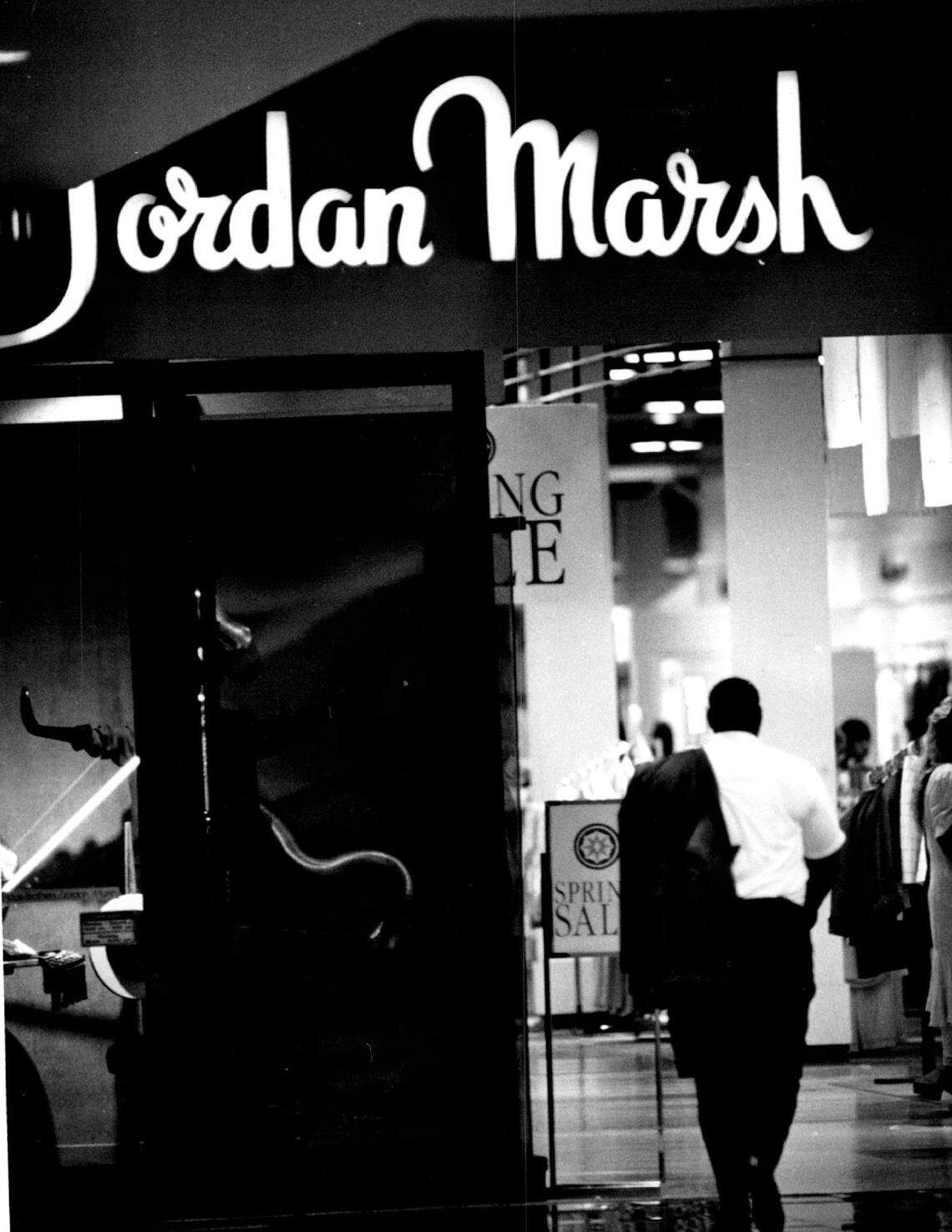 The third-floor entrance to Jordan Marsh at the Omni, next to the store’s restaurant.
