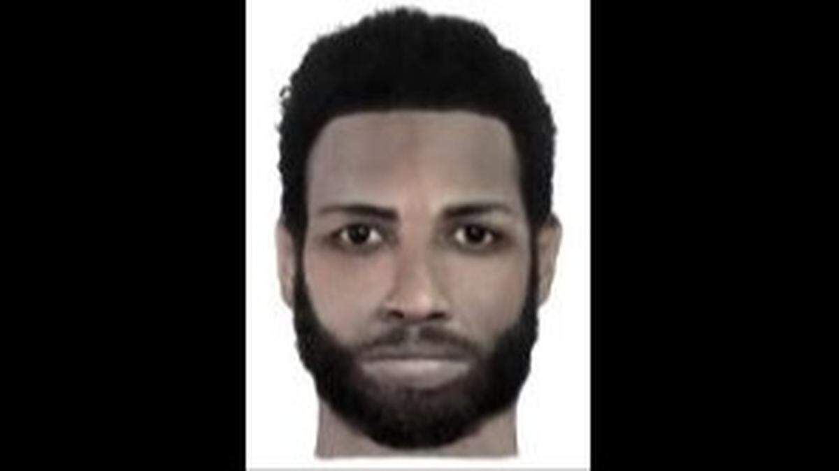 A sketch from the alleged victim’s description of the man sought as a possible witness in connection with a Bass Park sexual assault.