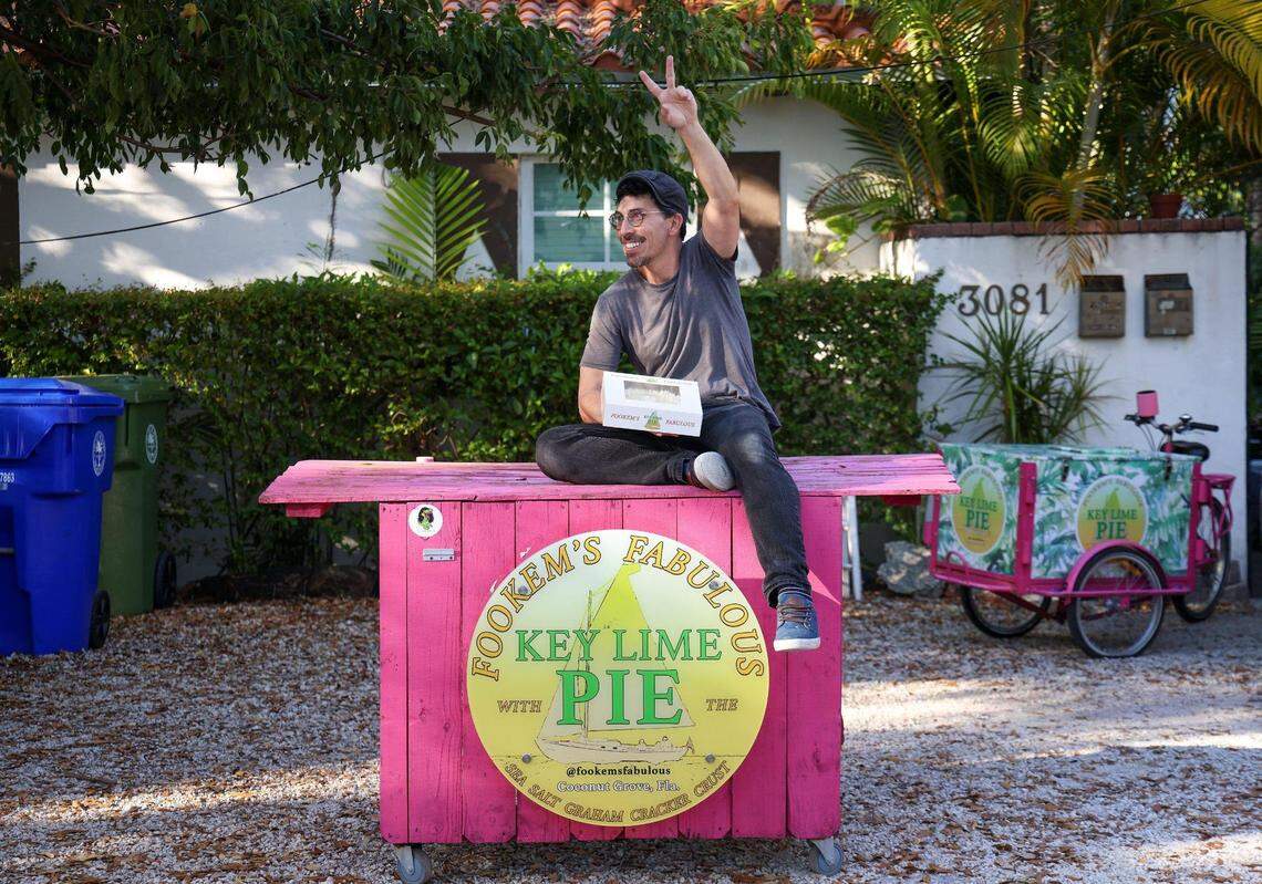 Joshua Abril used to sell his pies from a stand in his front yard — or from his bike cart on the streets of Coconut Grove.