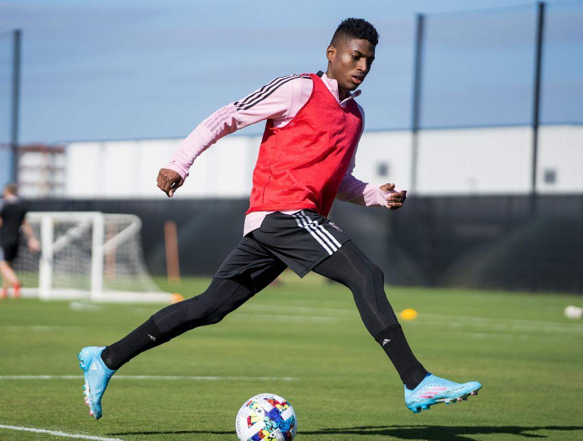 Colombian winger Emerson Rodriguez, 21, signed with Inter Miami on Jan. 19. 2022. He previously played at Colombian powerhouse Millonarios.