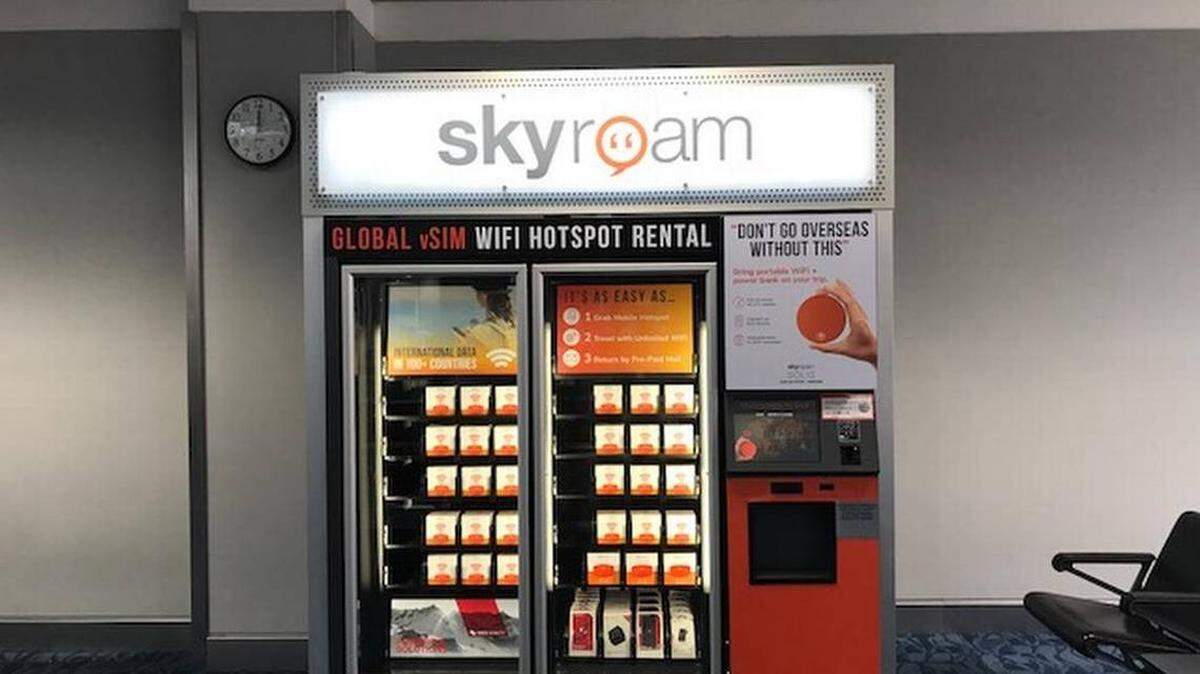 Wireless is now available for sale at an airport vending machine in Miami.