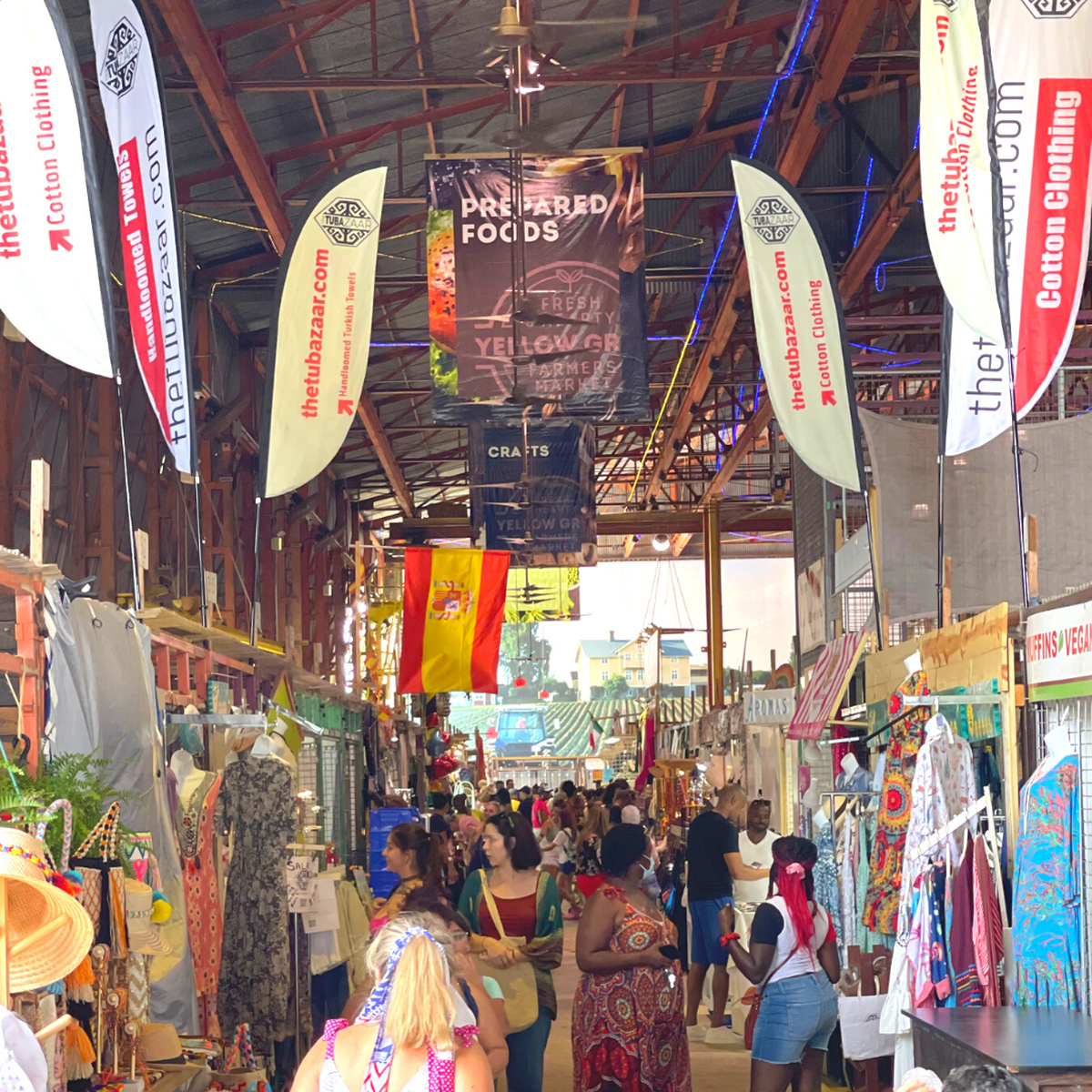 Inside the interior of Yellow Green Farmers Market in Hollywood.