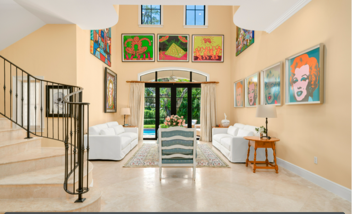 Interior of Romero Britto’s Pinecrest home.